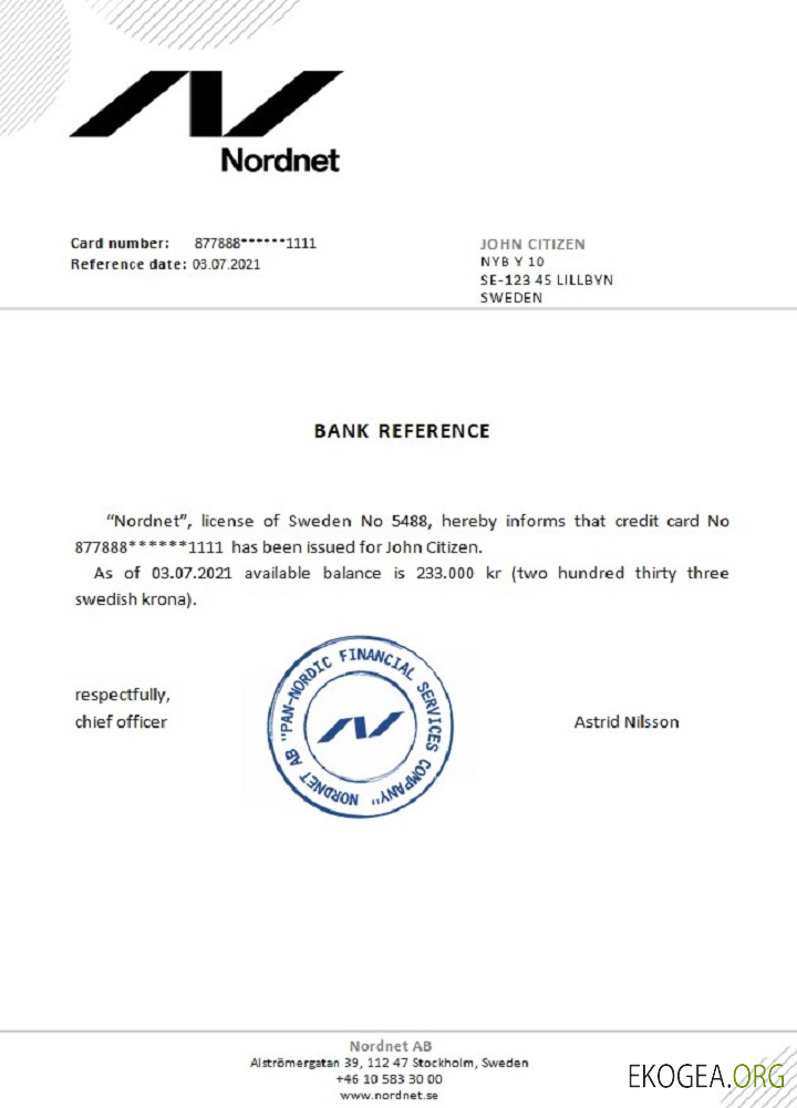 Suède , Nordnet , reference